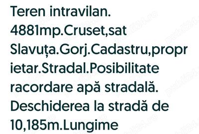 Teren de 4881 mp, în Slăvuța - 2