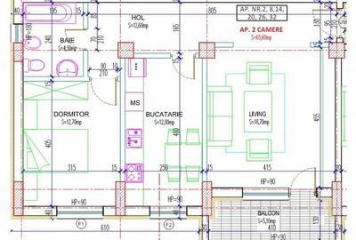 Apartament cu 2 camere decomandat în Central