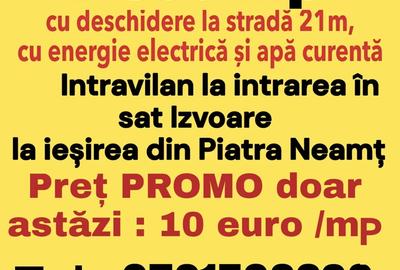 Teren de 7500 mp, în Central