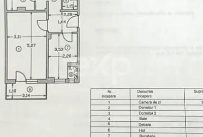 Apartament cu 3 camere decomandat în Eremia