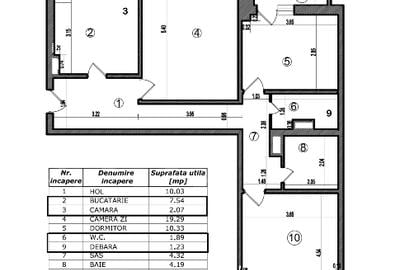 Apartament cu 3 camere decomandat, mobilat în Tineretului - 3