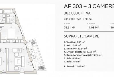 Apartament cu 3 camere decomandat în P-ța Rosetti - 5