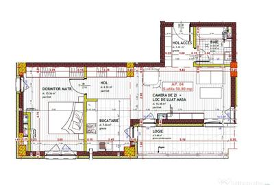 Apartament cu 2 camere semidecomandat în Florești