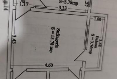 Apartament cu 3 camere semidecomandat în Inel II