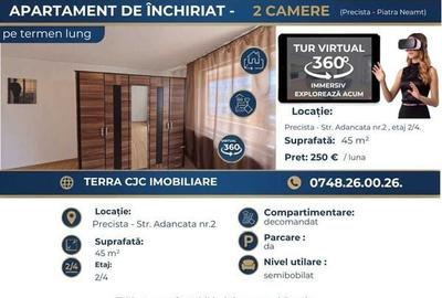 Apartament cu 2 camere decomandat în Precista