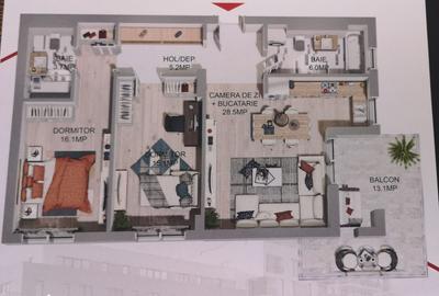 Apartament cu 3 camere în Libertății
