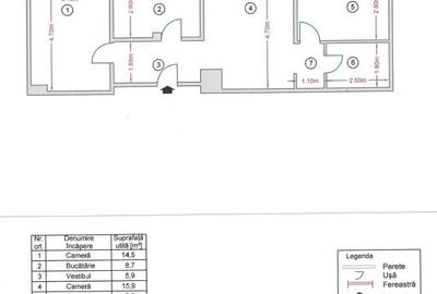 Apartament cu 3 camere decomandat în Gara de Nord