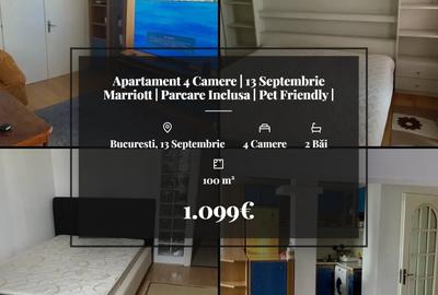 Apartament cu 4 camere decomandat, mobilat în 13 Septembrie