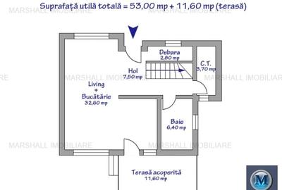 Casă cu 3 camere cu Canalizare în Central - 4