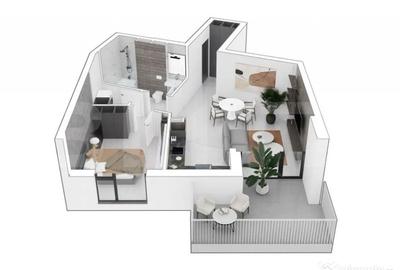Apartament cu 2 camere decomandat în Central - 2
