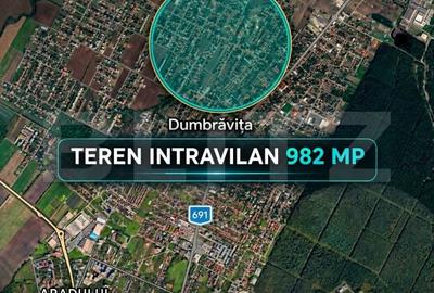 Teren de 982 mp, în Dumbrăvița
