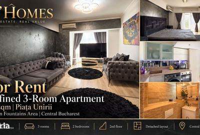 Apartament cu 3 camere, mobilat în Ultracentral
