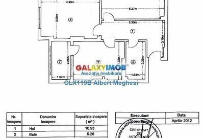 Apartament cu 3 camere decomandat în Central