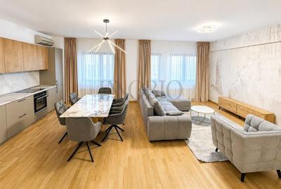 Apartament cu 4 camere semidecomandat, mobilat în Herăstrău