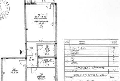 Apartament cu 3 camere, mobilat în Florești - 1