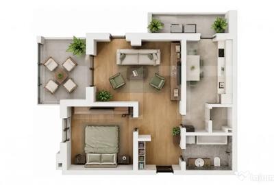 Apartament cu 2 camere decomandat în Central