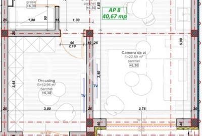 Apartament cu 2 camere semidecomandat în Giroc - 9