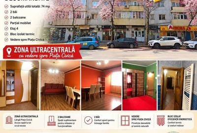 Apartament cu 3 camere decomandat, mobilat în Ultracentral - 14