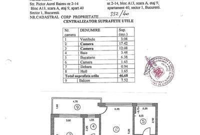 Apartament cu 2 camere în Bucureștii Noi