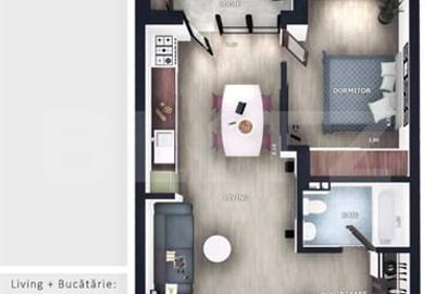 Apartament cu 2 camere semidecomandat în Florești - 1