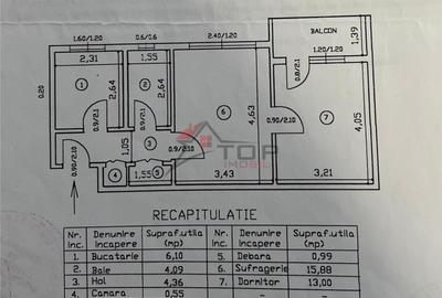 Apartament cu 2 camere în Tătărași