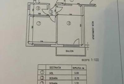 Apartament cu 2 camere în Baba Novac