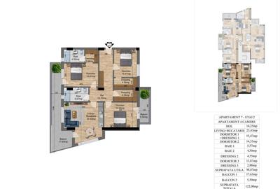 Apartament cu 4 camere decomandat în Brâncoveanu - 2