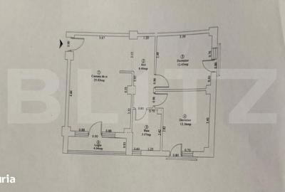 Apartament cu 3 camere în Micro 3