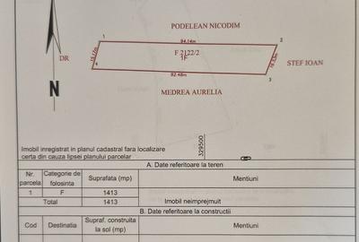 Teren de 1413 mp, în Vețel