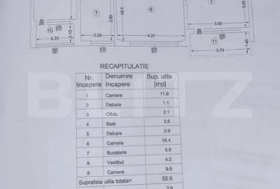 Apartament cu 3 camere semidecomandat, mobilat în Central - 2