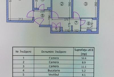 Apartament cu 3 camere decomandat în Ozana