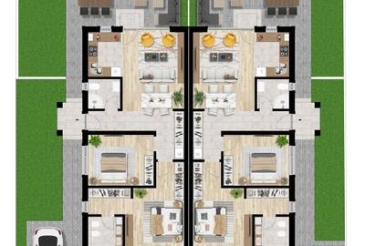 Duplex cu 3 camere cu Teren 280 Mp în Aeroport - 4