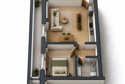 Apartament cu 2 camere în Malu Mare