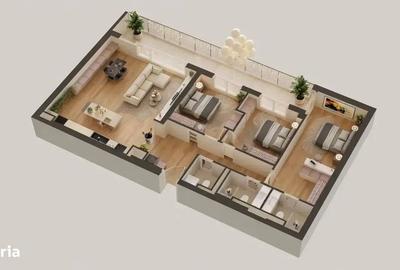 Apartament cu 4 camere decomandat în Est