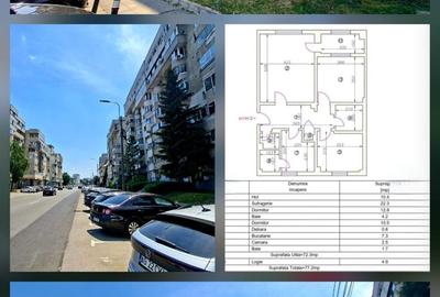 Apartament cu 3 camere decomandat în Central