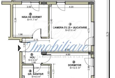 Apartament cu 3 camere în Florești