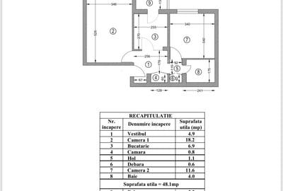 Apartament cu 2 camere decomandat în Băneasa