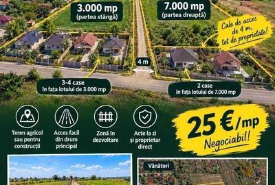 Teren de 10000 mp, în Vânători