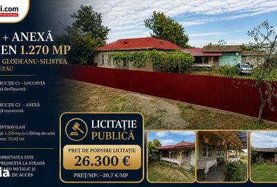 Casă cu 3 camere cu Teren 1350 Mp în Glodeanu-Siliștea