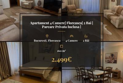 Apartament cu 4 camere decomandat, mobilat în Floreasca