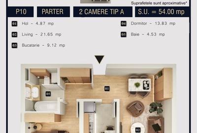 Apartament cu 2 camere în Chiajna - 2