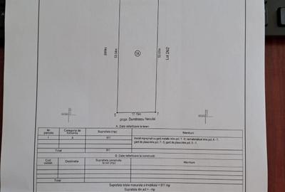 Teren de 911 mp, în Exterior Vest