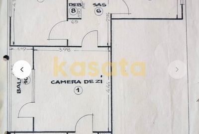 Apartament cu 3 camere în Tei
