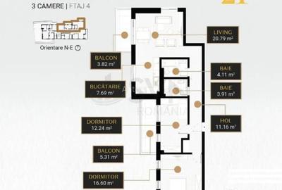 Apartament cu 3 camere decomandat, mobilat în Unirii - 2