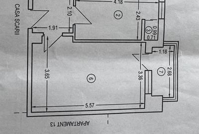 Apartament cu 2 camere decomandat în Central