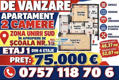 Apartament cu 2 camere decomandat în Unirii Sud