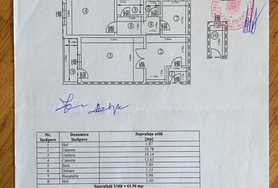 Apartament cu 3 camere semidecomandat în Sud