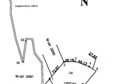 Teren agricol extravilan de 11835 mp, în Est - 3