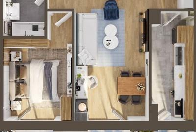 Apartament cu 2 camere semidecomandat în Bulgaria