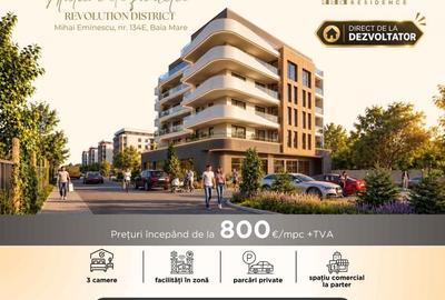 Apartament cu 3 camere decomandat în Est